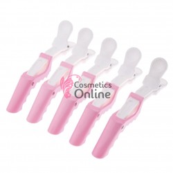 Clesti de coafor Crocodil CRD08CC Alb cu Roz, 5 bucati